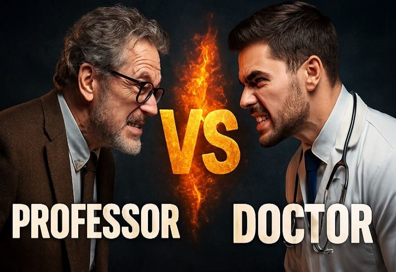 Title Professor VS Doctor