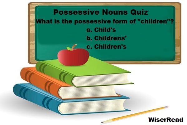 possessive nouns quiz