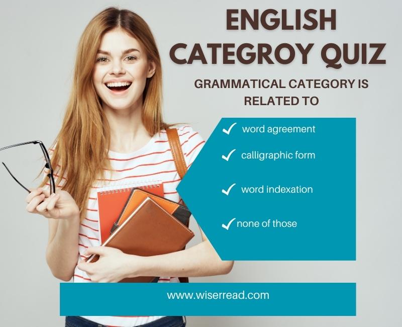 Grammatical Category Quiz