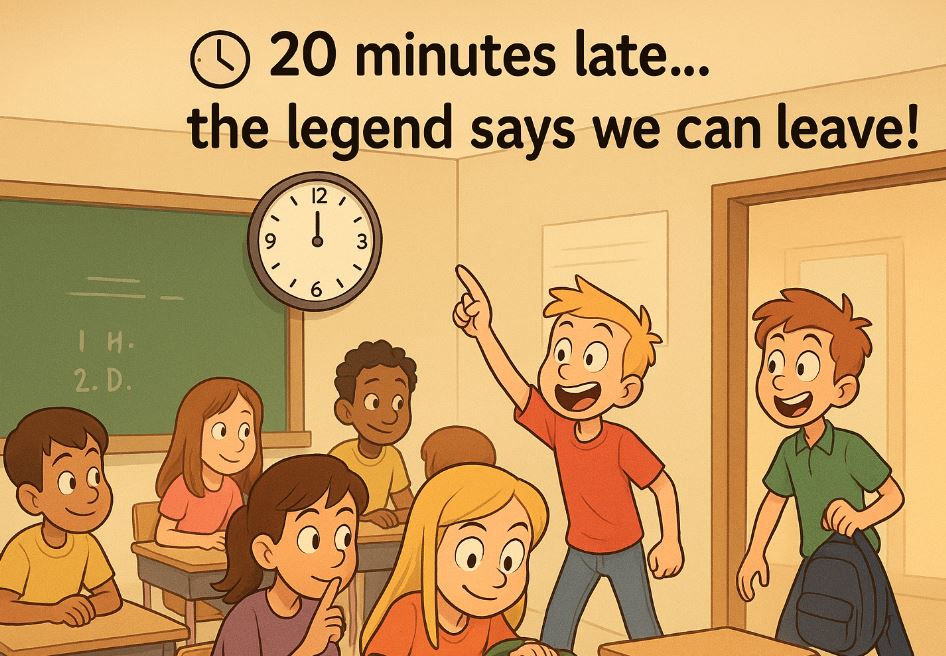 If the Teacher Is 20 Minutes Late You Can Leave