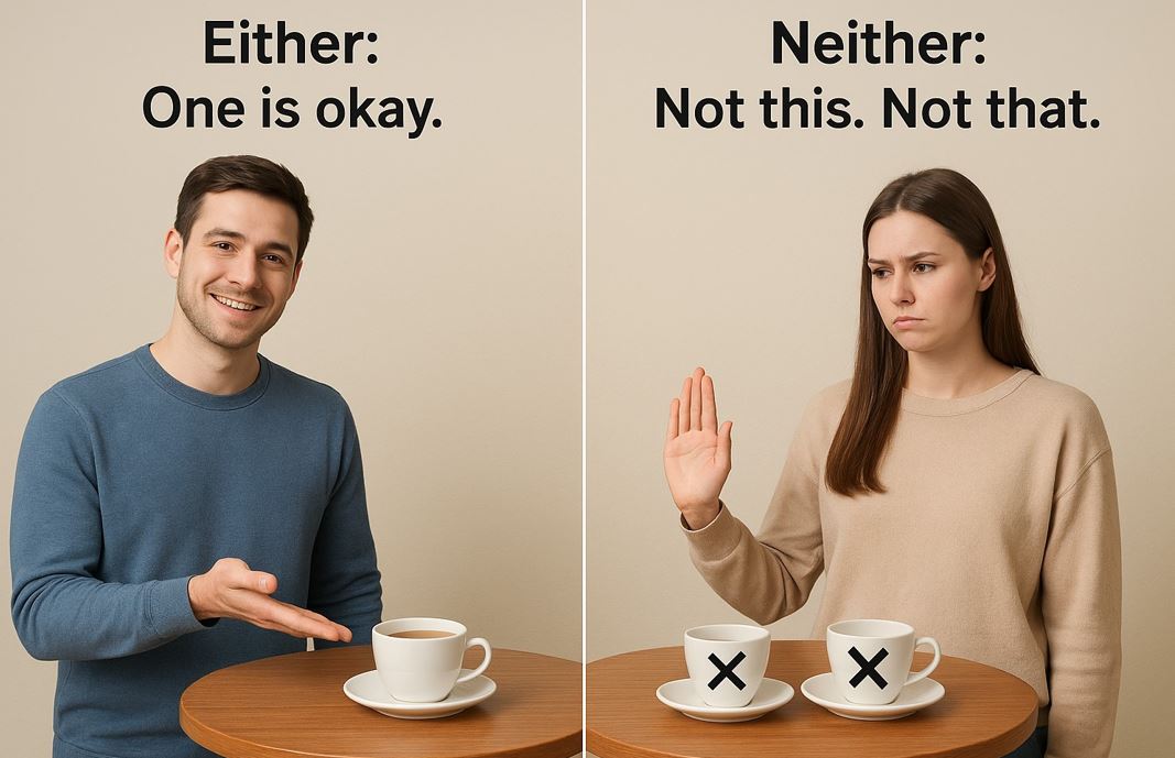 Either and Neither Examples