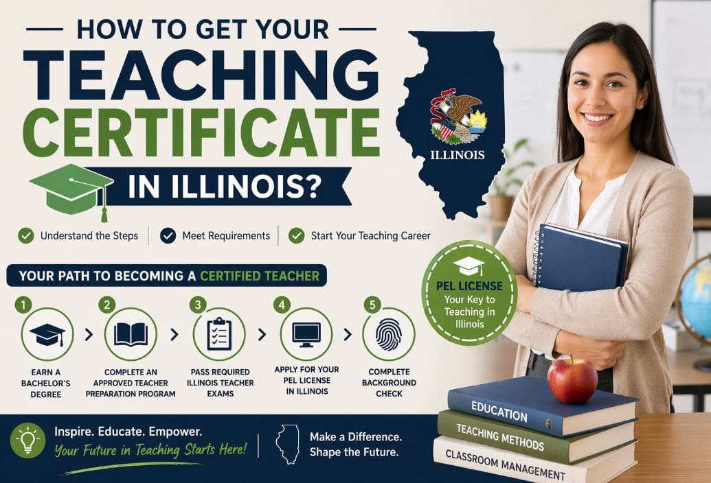 How to get your teaching certificate in Illinois?
