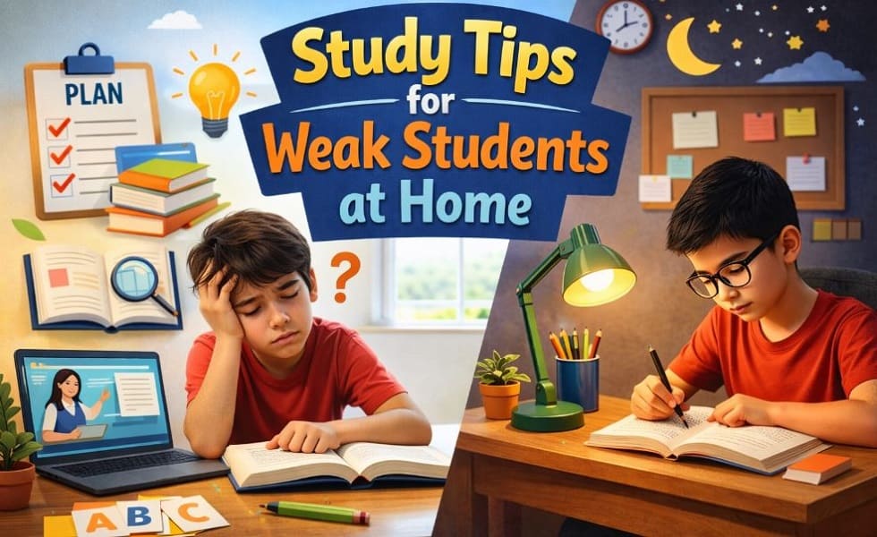 Study Tips for Weak Students at Home