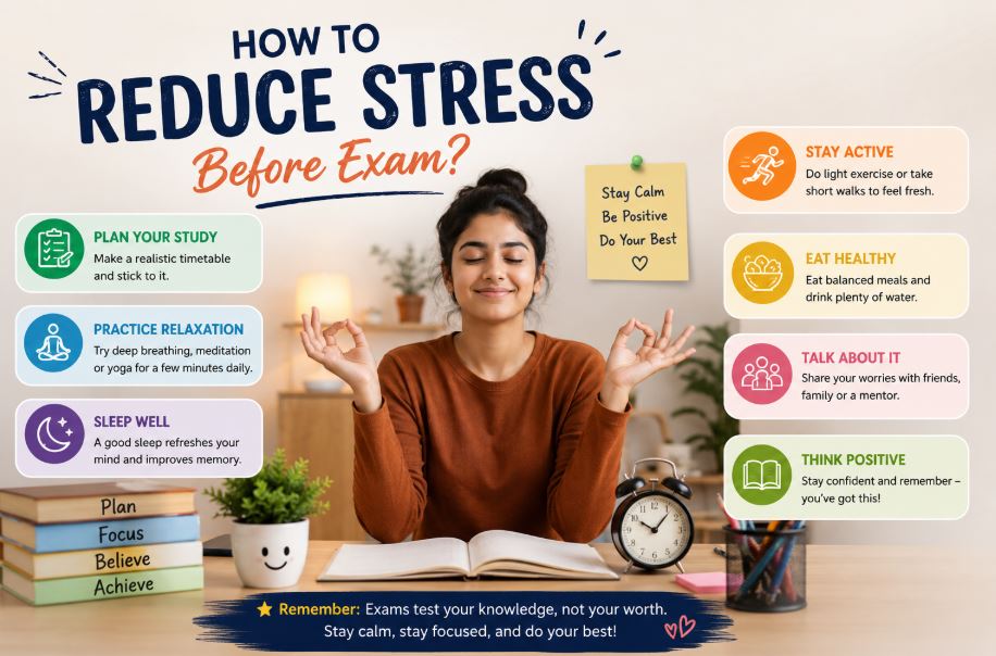 How to reduce Stress before exam